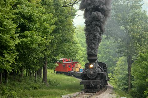 Heisler Steam Locomotive on Cass Scenic Railroad in West Virginia : travel