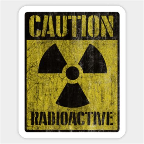 Caution Radioactive Design Safety Warning Sign Radioactive