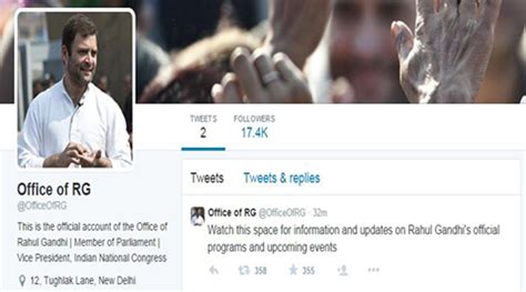 Rahul Gandhis Office Joins Twitter Crosses 17000 Followers The Indian Express