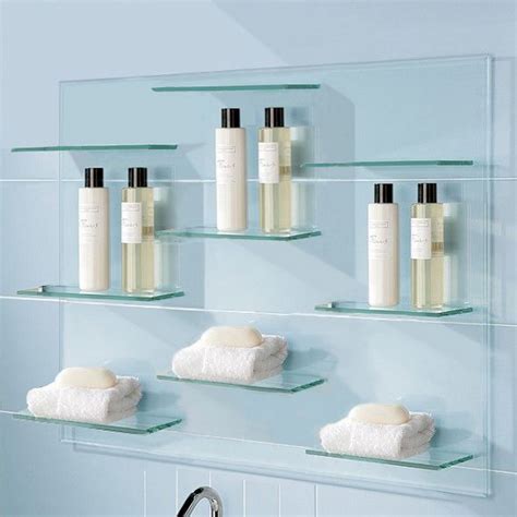 Have you ever seen a more perfect setup for a bathroom? 43 Bathroom Design Inspiration Floating Shelves | Glass ...
