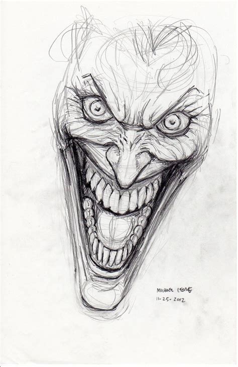 Evil Joker Drawings In Pencil