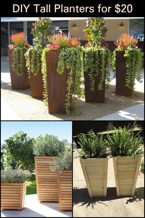 Diy Tall Planters For 20 The Garden Potted Plants Outdoor Diy