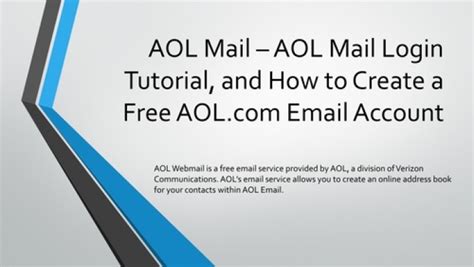 Aol Mail Aol Mail Login Page Guide