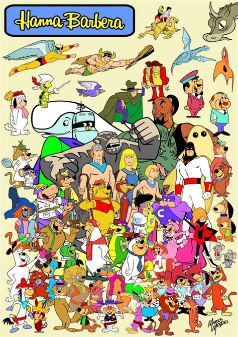 Ter Assistido à Maioria Dos Desenhos Da Hanna Barbera Aqui Mostrados