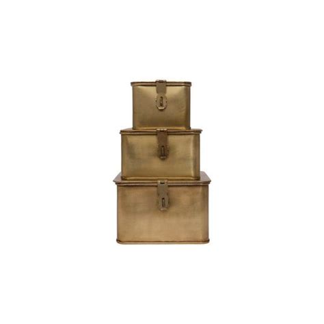 Decorative Metal Boxes Set Of 3 Sizes Scout And Nimble