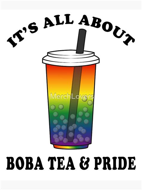 Gay Pride Lgbtq Rainbow Boba Tea Design Poster By Merchlovers Redbubble