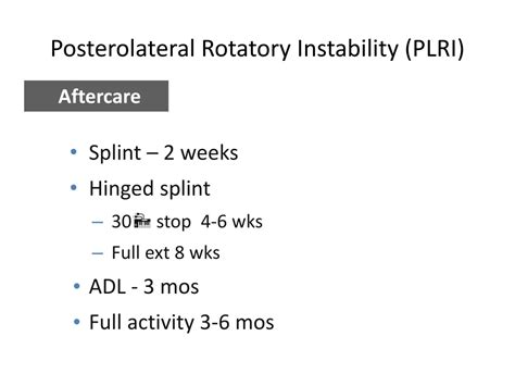 Ppt Posterolateral Rotatory Instability Plri Powerpoint