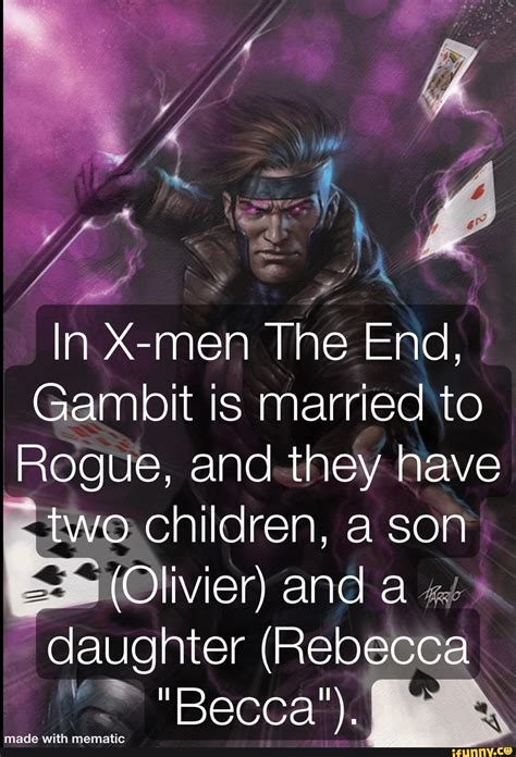 In Men The End Gambit Is Married To Rogue And They Have Two Children