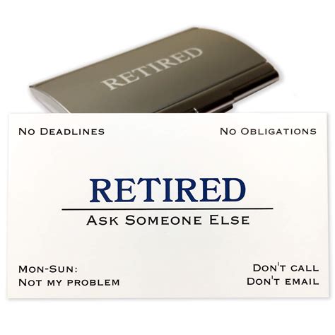 Check out our funny business card selection for the very best in unique or custom, handmade pieces from our business & calling cards shops. Funny Retirement Business Cards - Out Of Business Cards ...