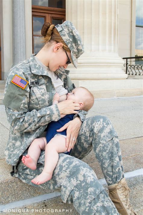 military women breastfeeding in public