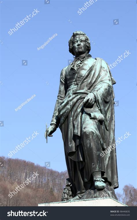 The Statue Of Wolfgang Amadeus Mozart In Salzburg Austria
