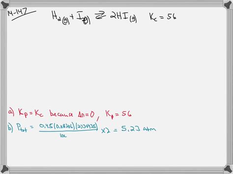 Solved Hydrogen Gas And Iodine Gas React To Form Hydrogen Iodide If 0 500 Mol H2 And 1 00 Mol