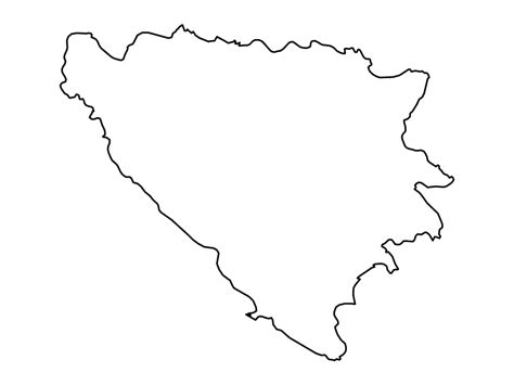 Bosnia And Herzegovina Outline Map Blank Maps Repo