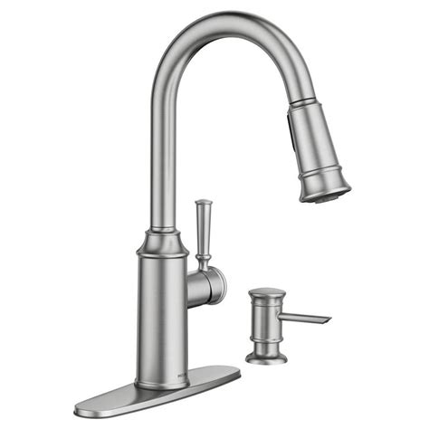 10 best moen kitchen faucets of march 2021. MOEN Glenshire Single-Handle Pull-Down Sprayer Kitchen ...