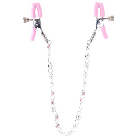 Nipple Play Crystal Chain Nipple Clamps In Pink Pinkcherry Canada