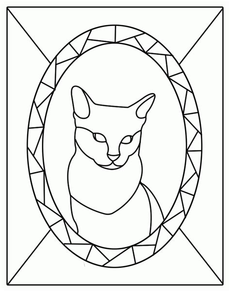Print out templates of choice; Stained Glass Window Template - Coloring Home