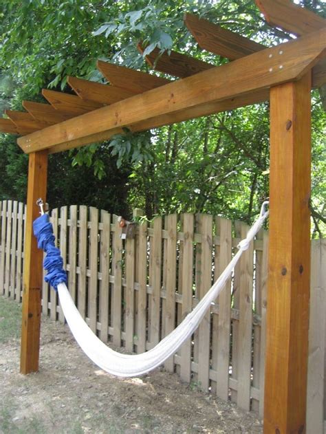 Outdoor Hammock With Stand Another Angle Backyard Projects Backyard