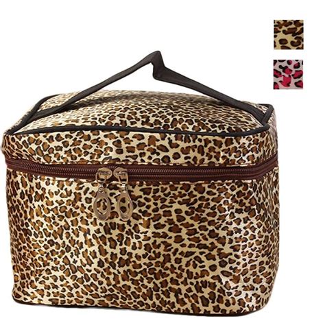 Portable Cosmetics Bags Leopard Print Cosmetic Bags Women Travel Makeup