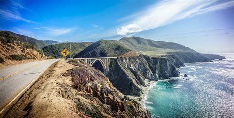 Mountain Range Photography Bixby Big Sur California Hd Wallpaper