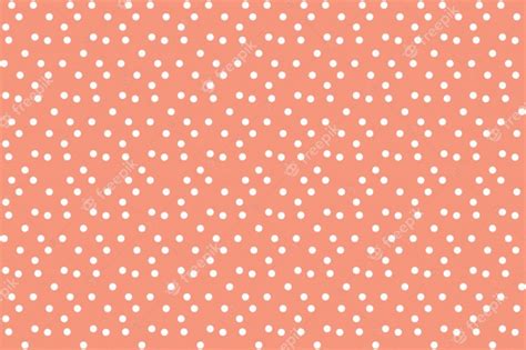 Premium Vector Peach Colour Background In White Dots Seamless Pattern