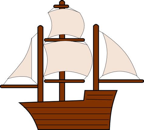 Unfurled Sailing Ship Clip Art At Vector Clip Art Online
