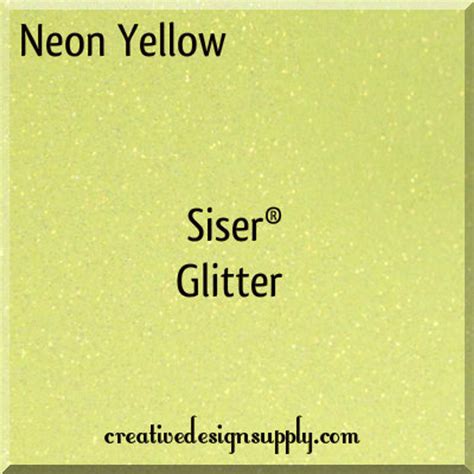 Neon Yellow Siser Glitter 20 Creative Design And Supply Llc