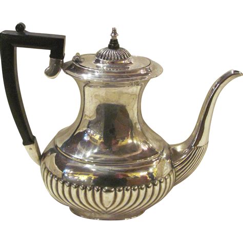 Antique English Silverplate Tea Or Coffee Pot Sheffield Circa 1910 From