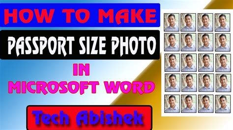 How To Make Passport Size Photo In Microsoft Word Easily Tech Abishek