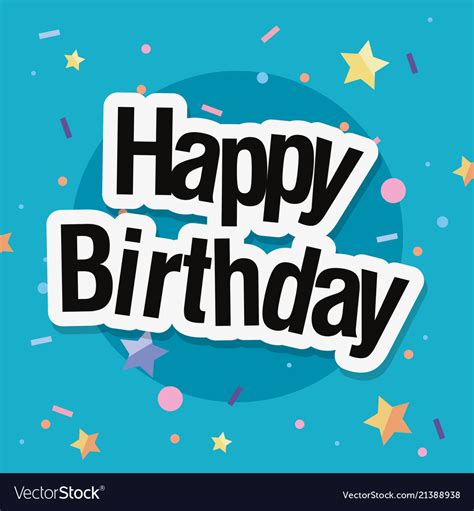 Happy Birthday Card Royalty Free Vector Image Vectorstock