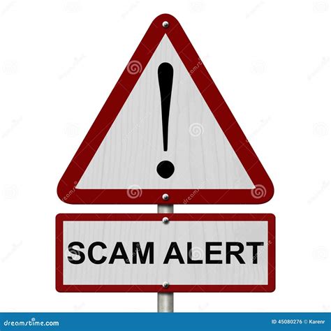 Scam Alert Caution Sign Stock Photography 45080276