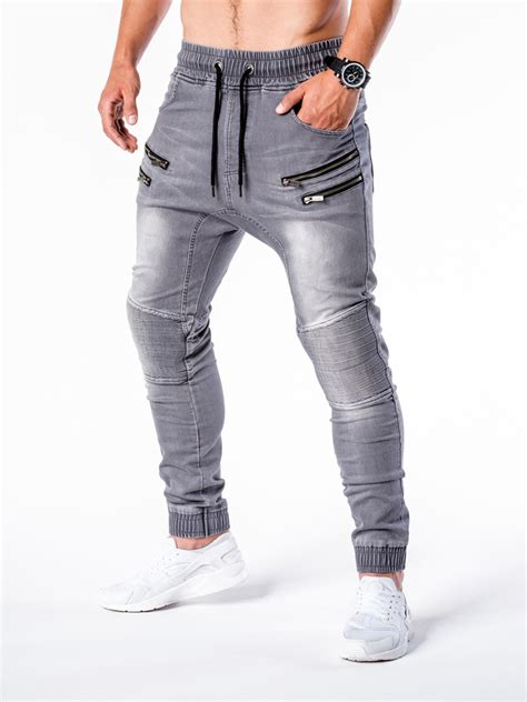 Men S Jeans Joggers P405 Grey Modone Wholesale Clothing For Men