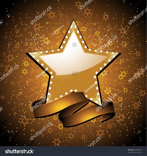 Festive Gold Superstar Background Stock Vector Royalty Free 38624374