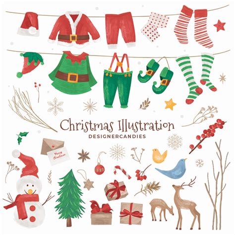 Christmas Vector Illustrations Designercandies