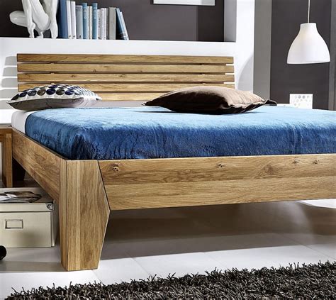 Personalisierte betten aus holz in schlichter, moderner, reduzierter formensprache. Massivholz Bett 140x200 Wildeiche geölt Doppelbett holz ...