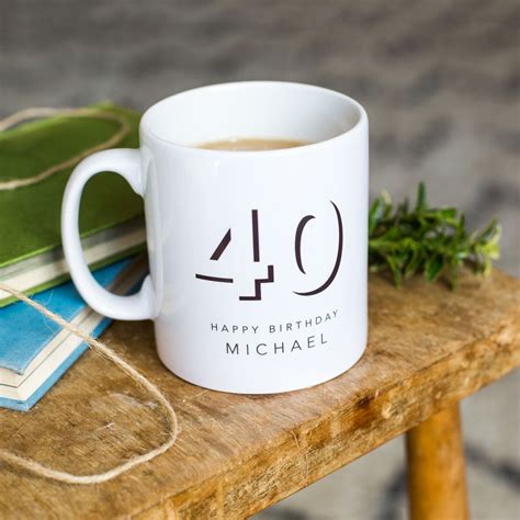 40th Birthday Personalised Mug T By Little Cherub Design In 2022