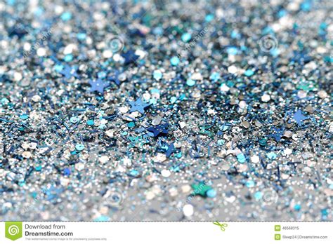Blue And Silver Frozen Snow Winter Sparkling Stars Glitter
