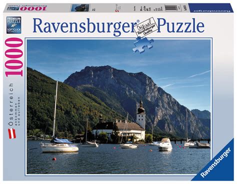 1000 Teile Ravensburger Puzzle Österreich Collection Traunsee Schloß