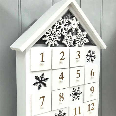 Light Up Tall White Advent House By Pink Pineapple Home