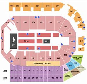 Ppl Center Seating Chart And Maps Allentown