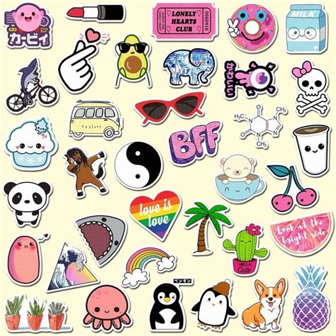 stickers kawaii preppy stickers cute laptop stickers journal stickers scrapbook stickers