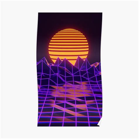Vaporwave Sunset Poster For Sale By Mantooth510 Redbubble