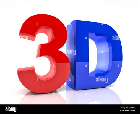 Red And Blue 3d Text Stock Photo Alamy