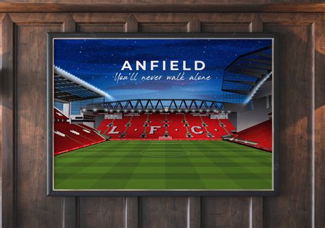 Liverpool Fc Poster This Is Anfield Poster Illustrated Art Etsy