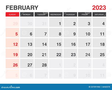February 2023 Calendar Printable Calendar 2023 Planner 2023 Design