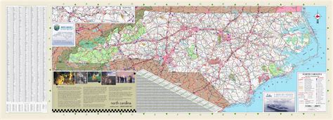 Large Detailed Transportation Map Of North Carolina State With All
