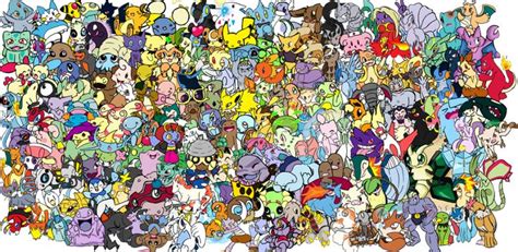 A Large Group Of Cartoon Characters All Grouped Together