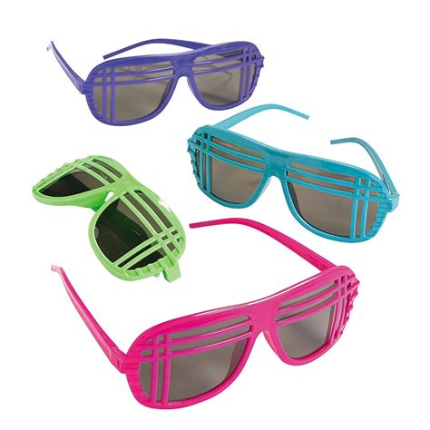 Neon 80s Style Sunglasses 1 Dozen Clothing