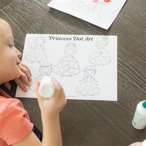 Princess Dot Marker Printable Worksheet For Kids Fun Fine Etsy