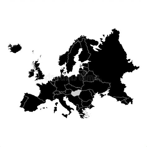 Hungria (magyarország, ) é um país localizado na europa central, especificamente na bacia dos cárpatos. Hungria no mapa de Europa ilustração do vetor. Ilustração ...