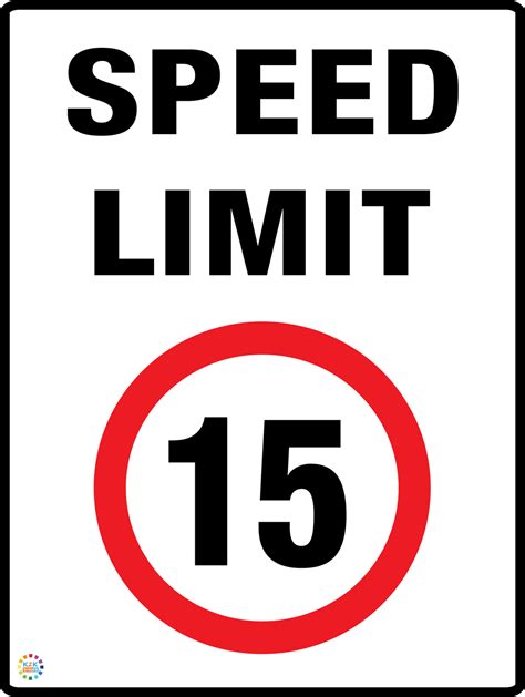 Speed Limit 15 Kph Sign K2k Signs Australia
